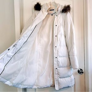 Gap down/feather blend coat